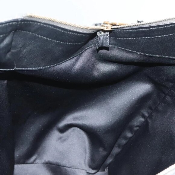 SAINT LAURENT Downtown Tote Bag Wool Leather Gray 175884 Auth 130161 - Picture 13 of 16